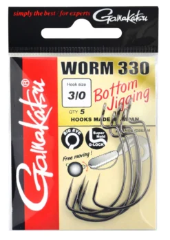 Gamakatsu Worm 330 Bottom Jigging Hooks Size 5/0 -Velo Feuer Verkäufe 1a9d11432596e9bd