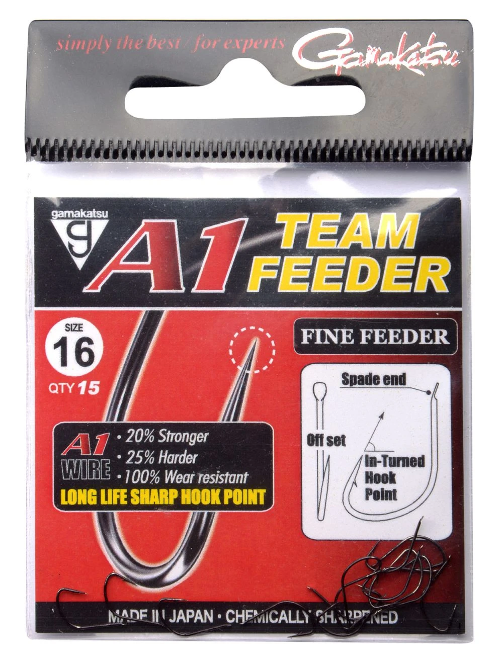 Gamakatsu A1 Team Feeder Fine Feeder Hooks (15pcs) Size 12 1 Gamakatsu A1 Team Feeder Fine Feeder Hooks (15pcs) Size 12
