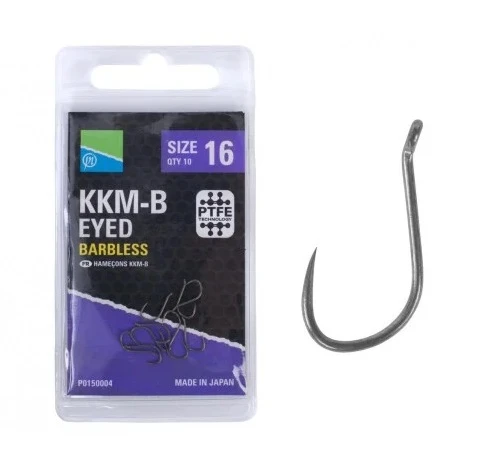Preston KKM-B Barbless Hooks (10pcs) Size 18 1 Preston KKM-B Barbless Hooks (10pcs) Size 18