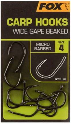 Fox Carp Hooks Wide Gape Beaked #6