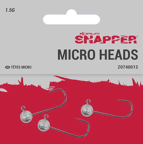 Korum Snapper Micro Heads Size 4 1,5gr (3pcs) 2 Korum Snapper Micro Heads Size 4 1,5gr (3pcs) – Bild 2