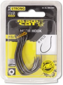 Black Cat Mega Hook DG Size 8/0 (6 Stuks)