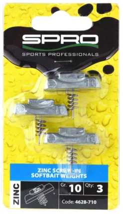 Spro Zinc Screw-In Softbait Weights 10gr (3 Stuks)